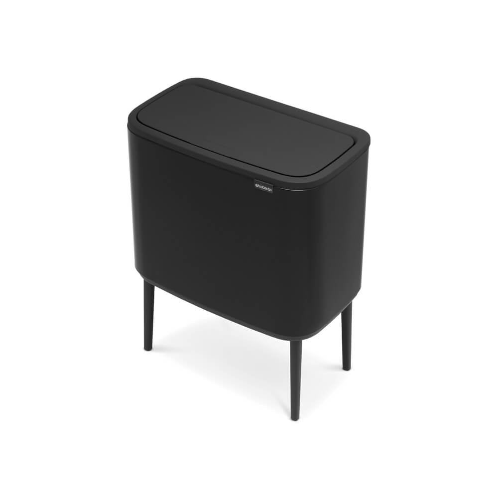 Papelera Brabantia Bo Touch Negro Mate, 3 X 11 L