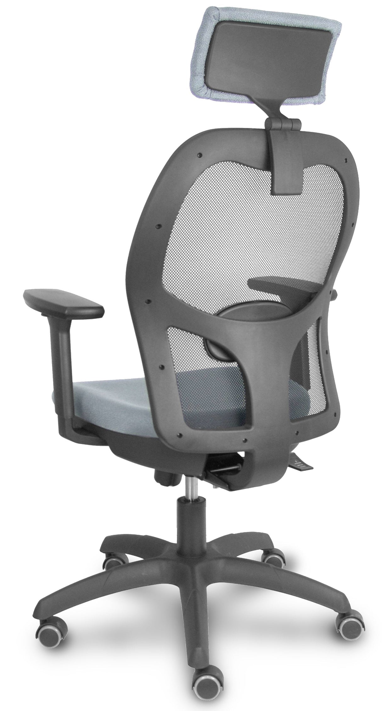Piqueras Y Crespo Silla Jorquera Traslack Malla Negra Asiento Bali Gris Brazos 3d Cabecero Regulable