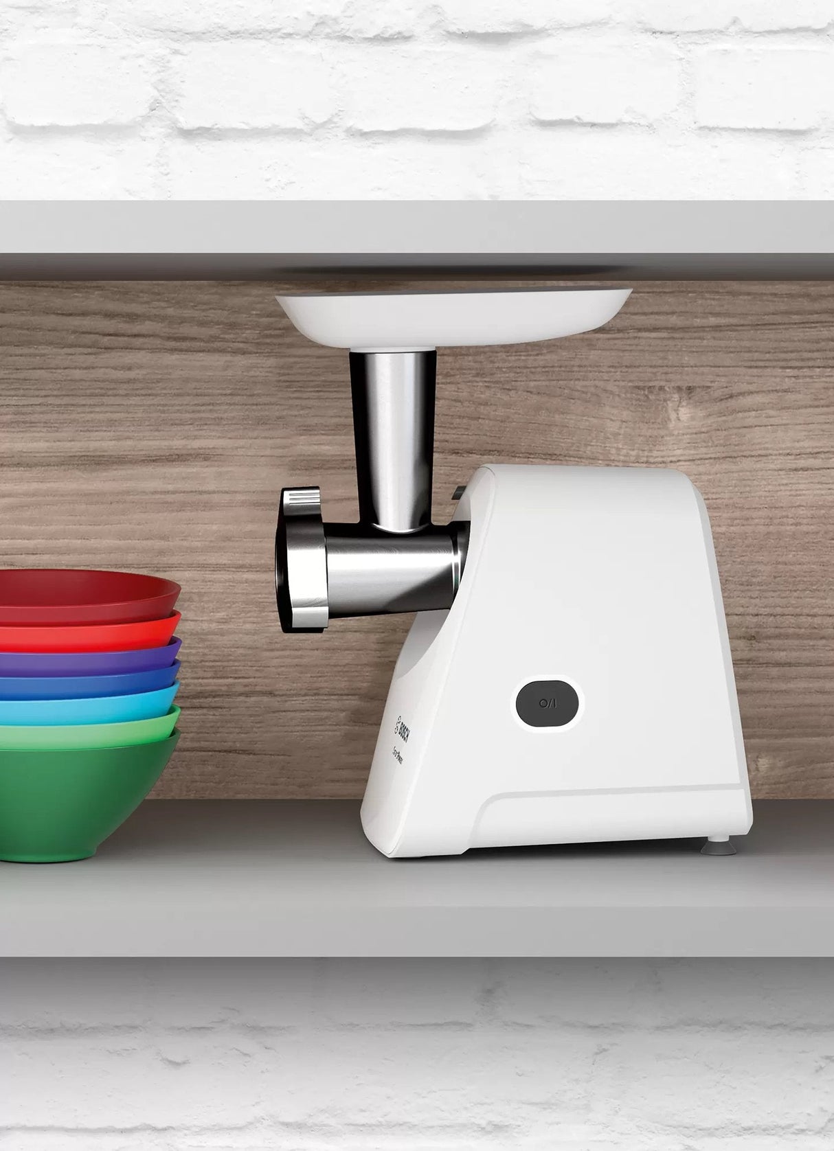 Picadora Bosch Mfw2520w 1500 W Acero Inoxidable, Blanco