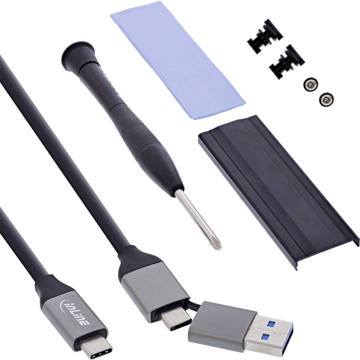 Carcasa Usb4 M.2 Ssd, Usb-C A M.2 Nvme, 40 Gb/S, Aluminio Inline