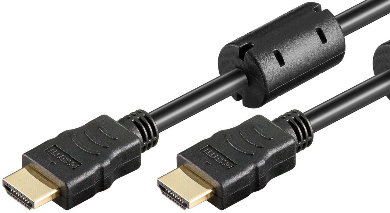Cable Hdmi A-A  1,50 Metros Negro Ferritas 4k 60hz 18 Gbit/S Cable Con Feriitas  V.2.0