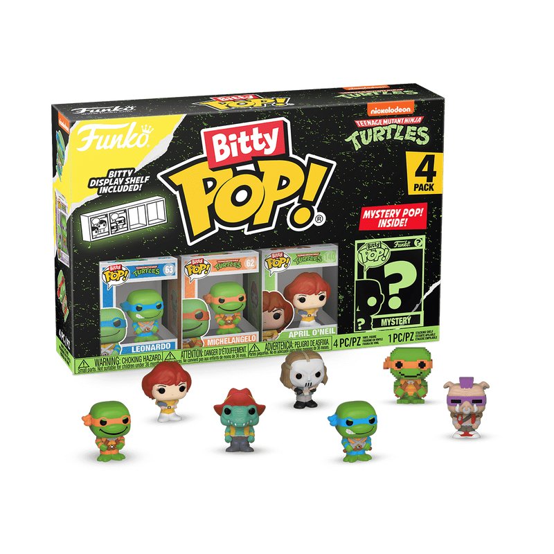 Blister 4 Figuras Bitty Pop Tortugas Ninja Leonardo