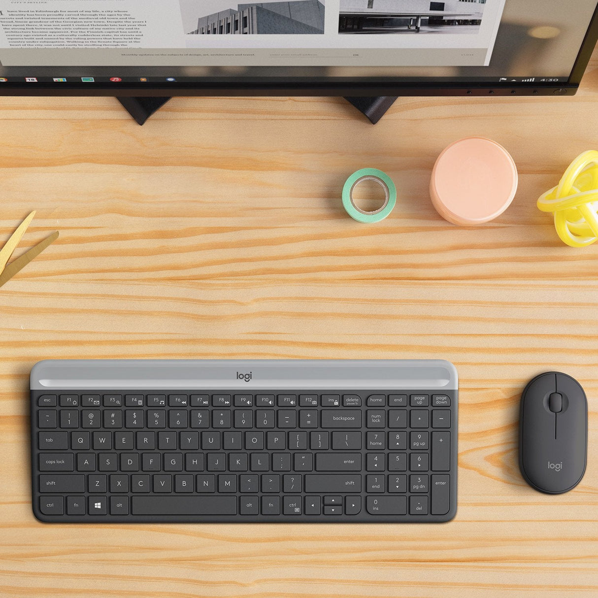 Teclado Belga + Ratón Logitech Mk470 Rf Inalámbrico Azerty Grafito 920-009194