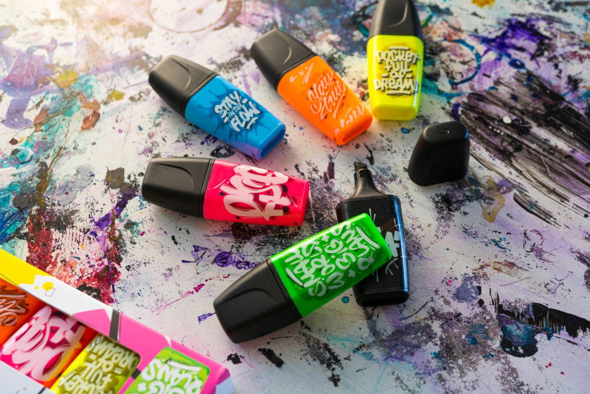 Stabilo Boss Mini By Snooze One Pack De 3 Mini Marcadores Fluorescentes - Trazo Entre 2 Y 5mm - Tinta Con Base De Agua