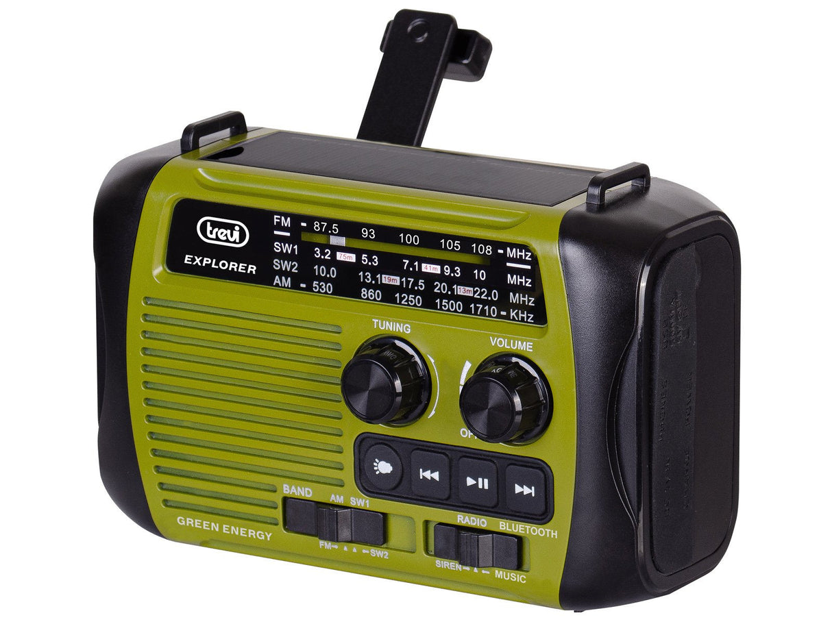 Radio Trevi Ra 7f30 Bt Explorer Radio Carga Solar & Dinamo Green