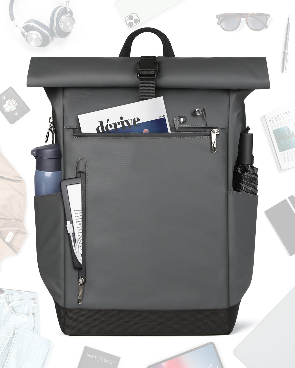 EAN 6972085135486 - Inateck BP01003 mochila Mochila de viaje Negro, Gris Poliéster imagen 2