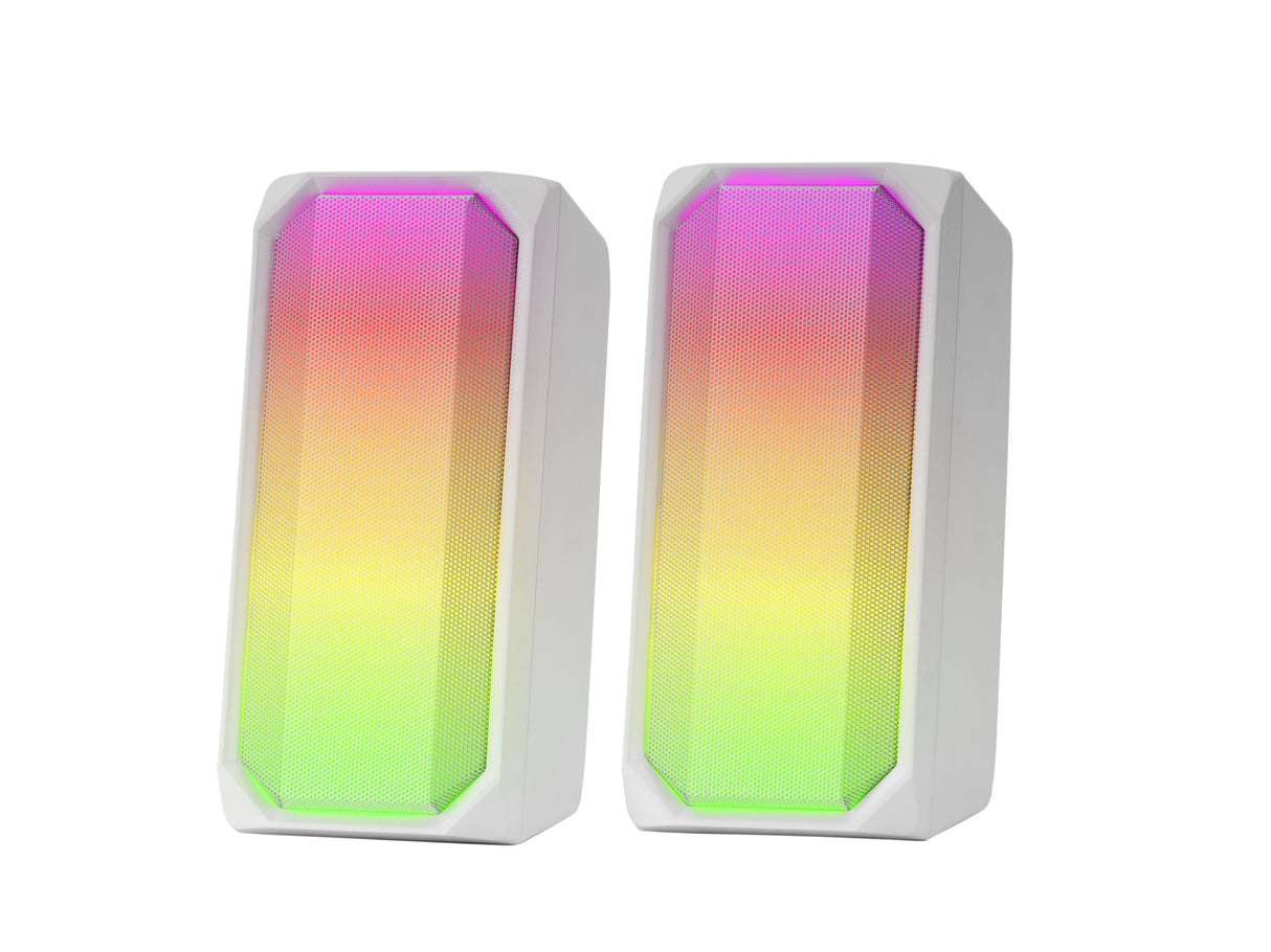 Altavoces Con Bluetooth Mars Gaming Msrgbw 15w 2.0 Blancos