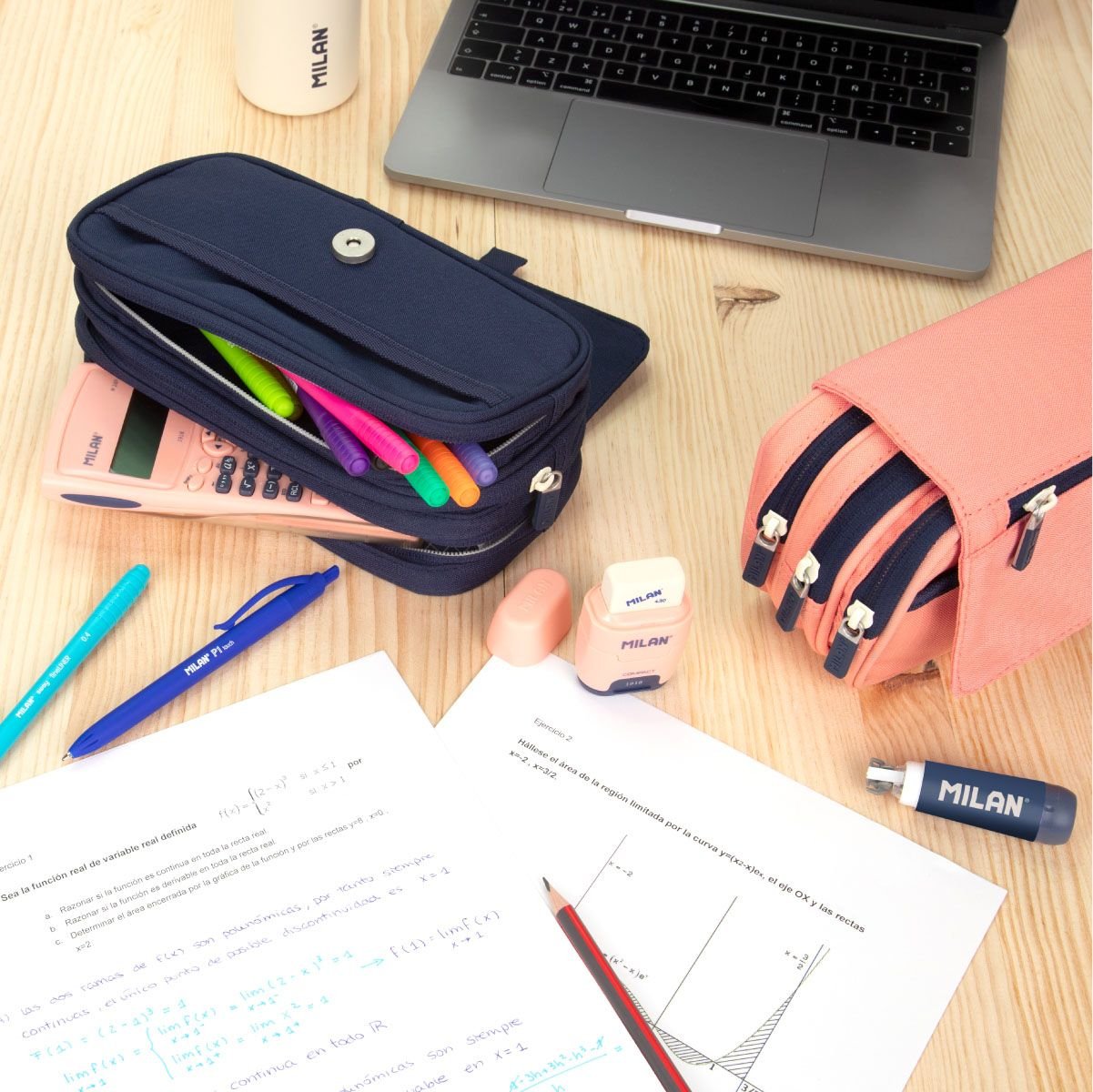 Milan Portatodo 4 Cremalleras Con Solapa 1918 Azul