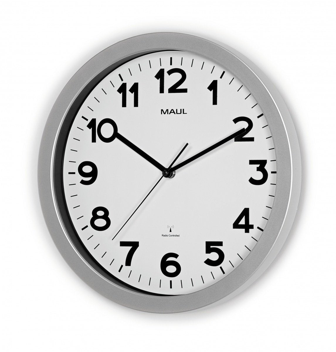 Maul Inalámbrico Reloj De Pared Maulstep, Ø 35 Cm, Plateado