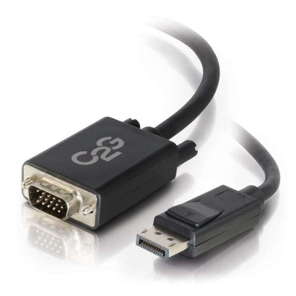 C2g 1m Displayport To Vga Adapter Cable Dp To Vga Black Cable Displayport Displayport (M) A Hd-15 (Vga) (M) 1 M Negro