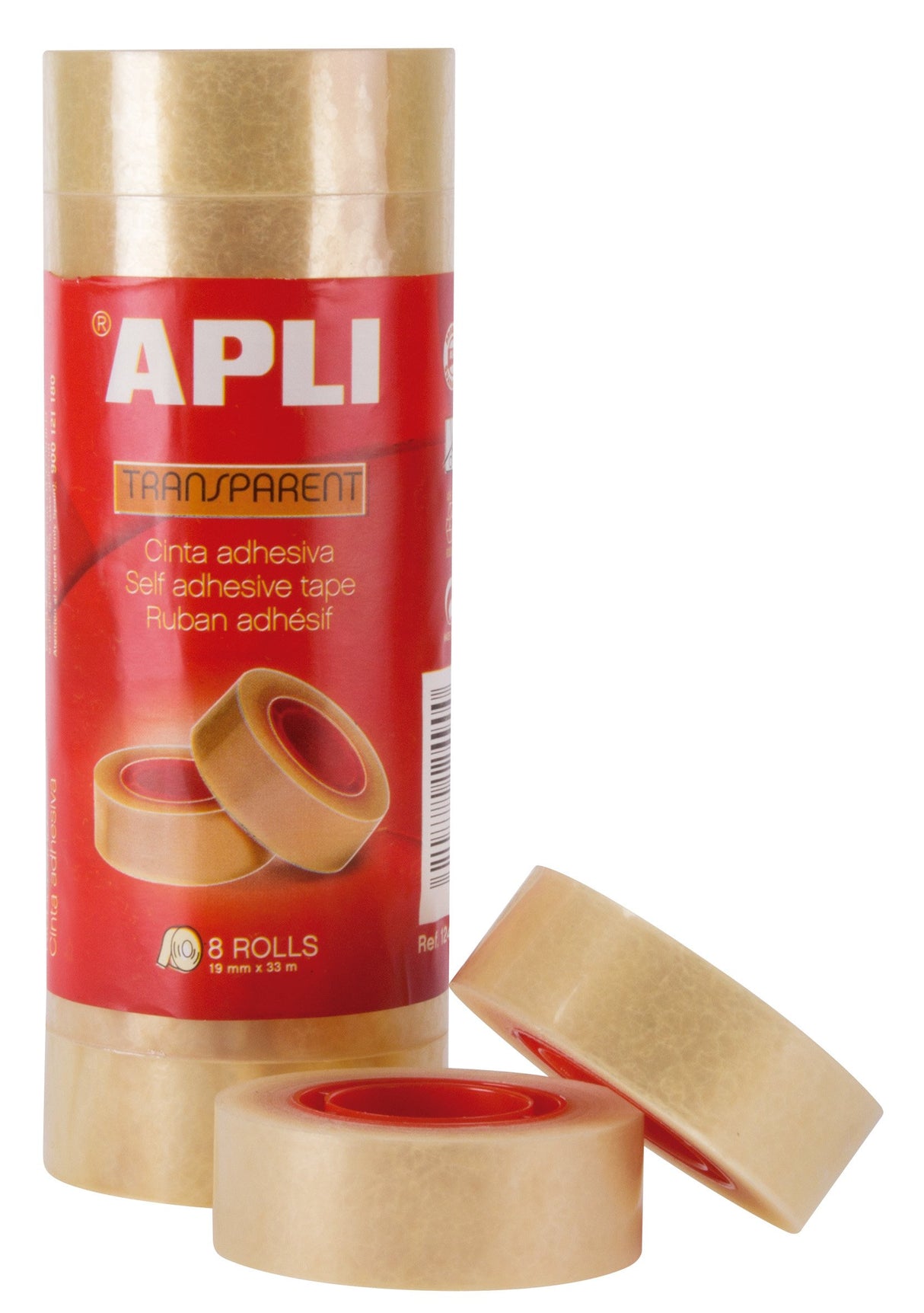 EAN 8410782124900 - APLI 12490 cinta adhesiva 33 m 1 pieza(s) imagen 1