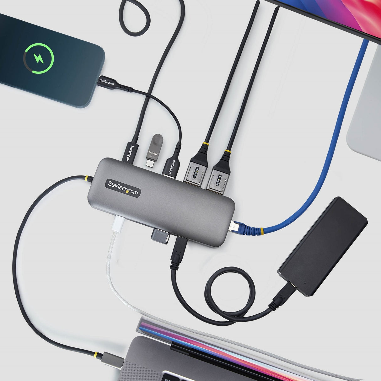 Adaptador Multipuertos Usb-C A Dp Doble - 100w - 4k60 - Gbe