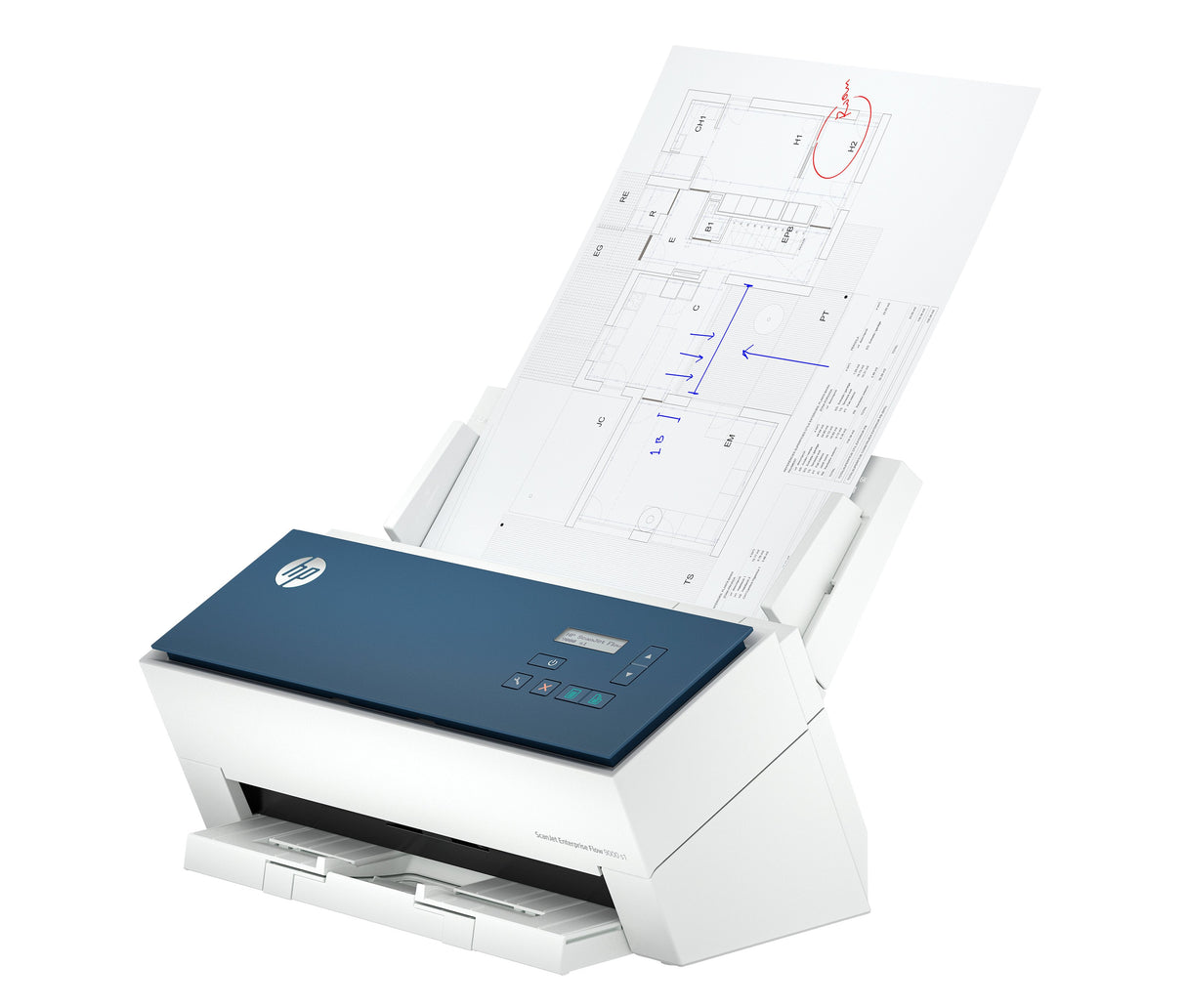 EAN 0198701400714 - HP ScanJet Enterprise Flow 9000 s1 Escáner alimentado con hojas 600 x 600 DPI A3 Azul, Blanco imagen 10
