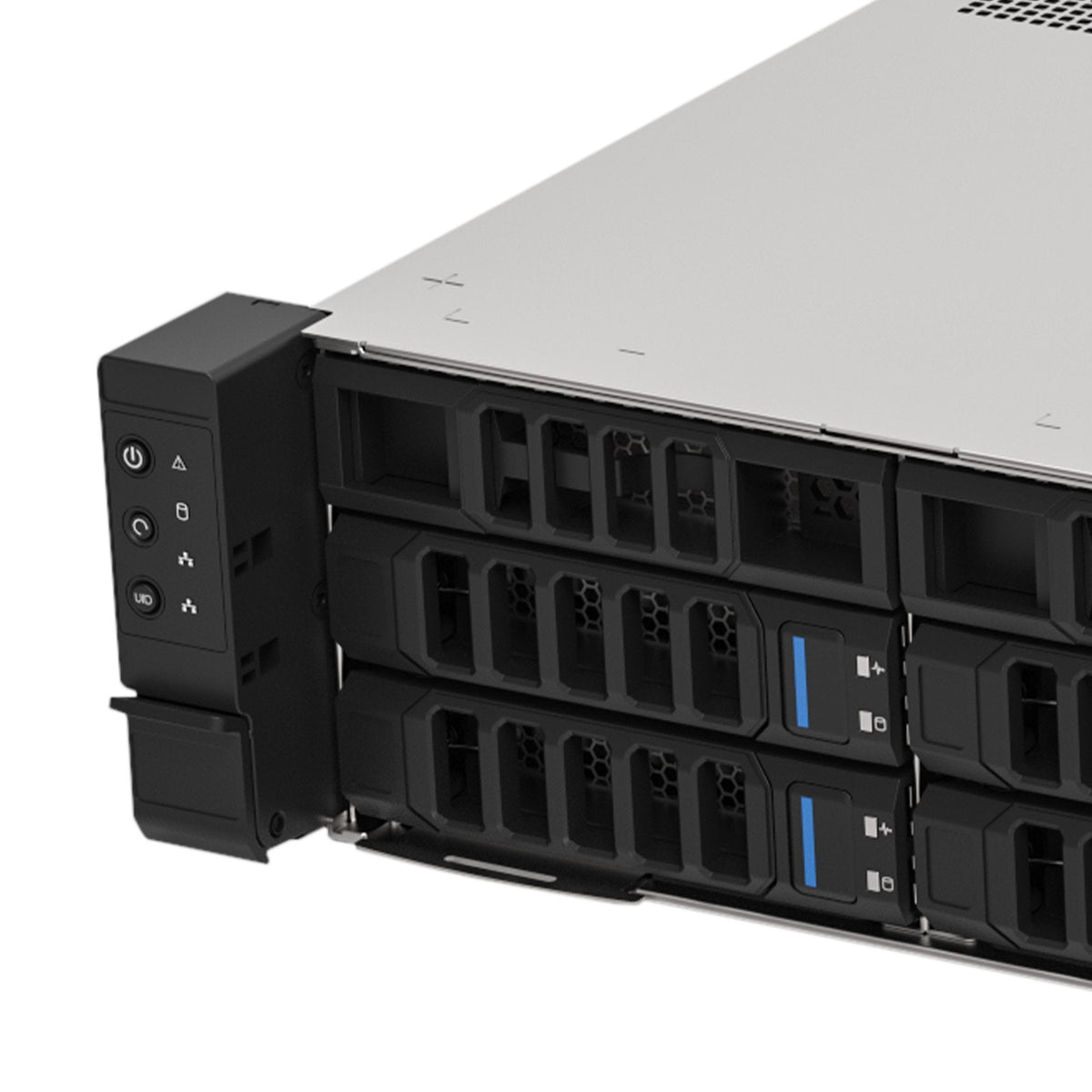 Caja Rack 19" Unykach 2u Sin Fuente Negro Plata 8 Bahias Hot Swap 2xusb3.0