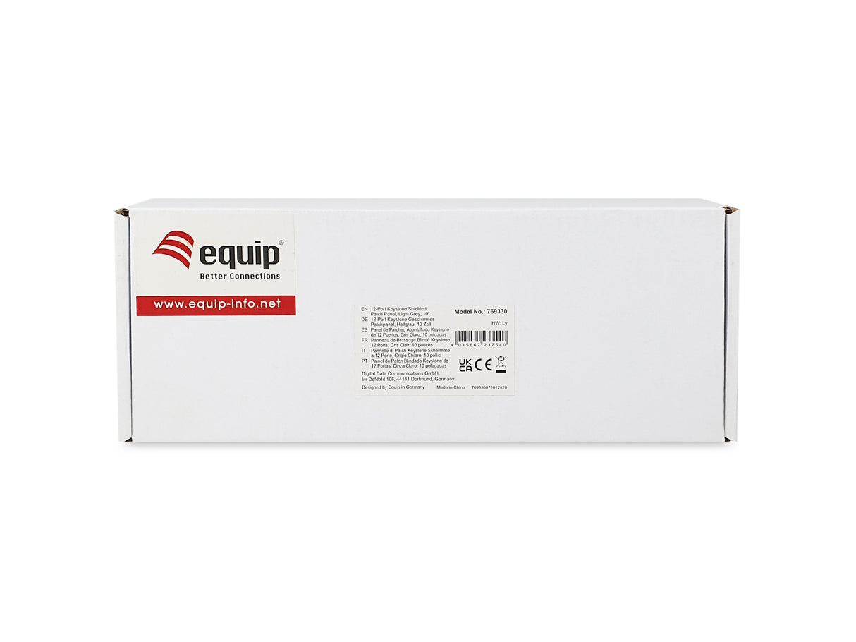Equip Patchpanel 12x Cat6a 10" Ftp 1he Keymone Montage Ws