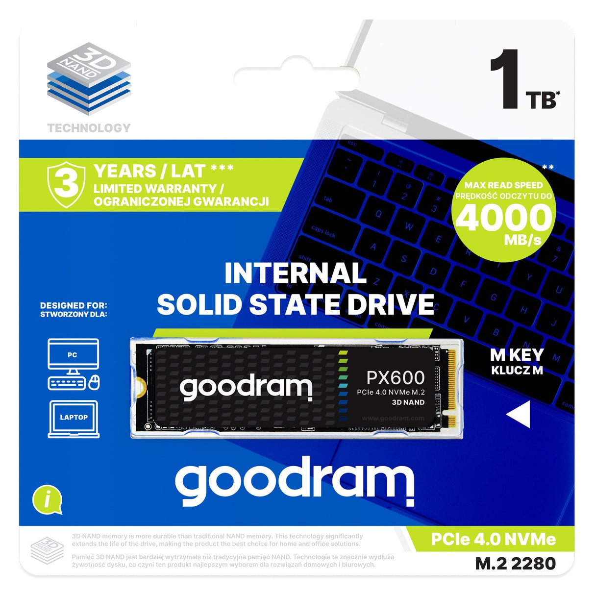 EAN 5908267964071 - Goodram SSDPR-PX600-250-80 unidad de estado sólido 250 GB M.2 PCI Express 4.0 NVMe 3D NAND imagen 3
