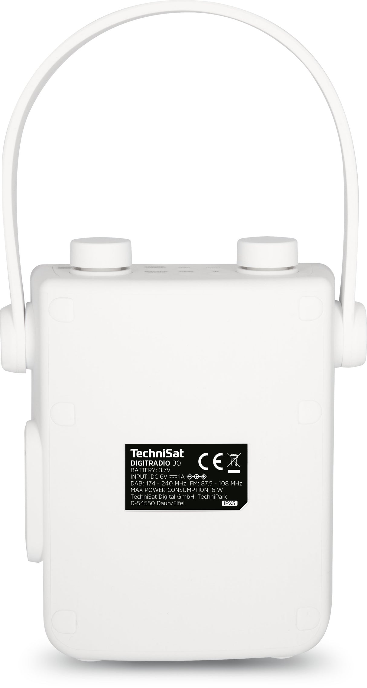EAN 4019588109551 - TechniSat DIGITRADIO 30 - V2 Portátil Analógico y digital Blanco imagen 4
