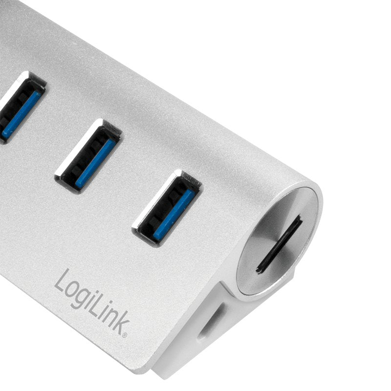 Hub Logilink Cr0045 De Interfaz Usb 3.2 Gen 1 (3.1 Gen 1) Type-A 5000 Mbit/S Plata