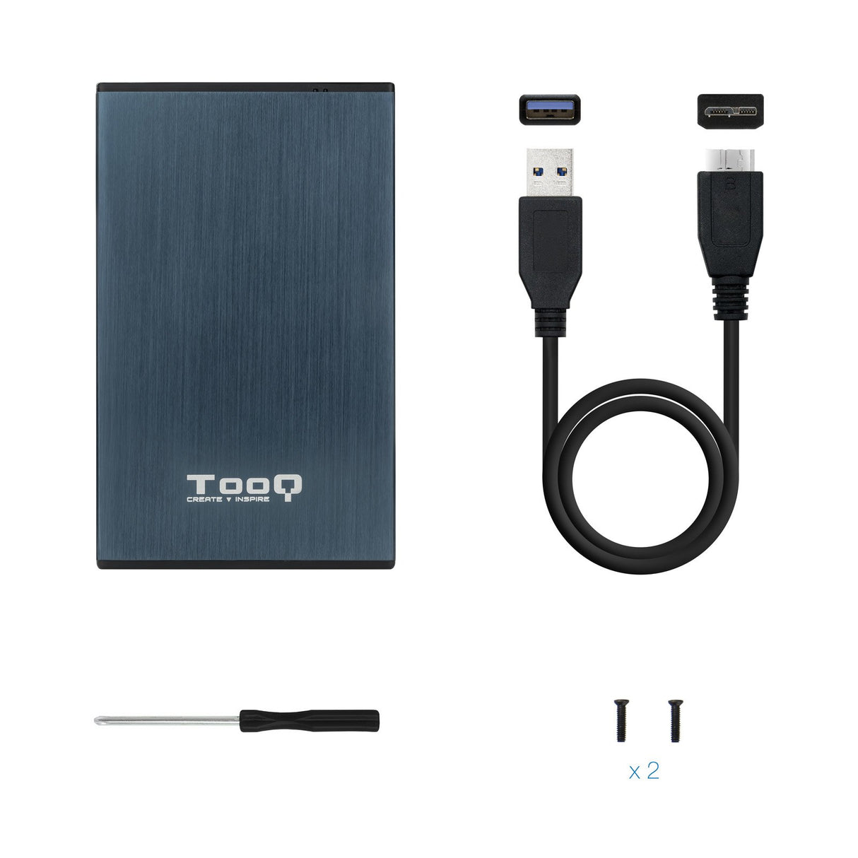 EAN 8433281010222 - TooQ TQE-2527PB caja para disco duro externo Caja de disco duro (HDD) Negro, Marina 2.5" imagen 6