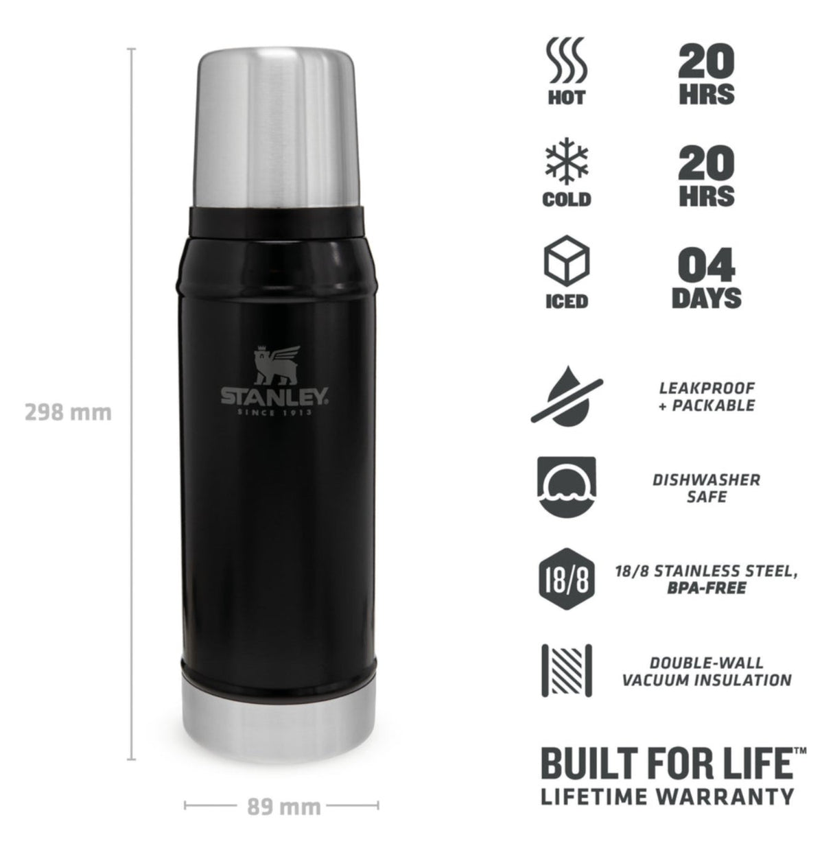 EAN 6939236347877 - Stanley 10-01612-028 termo 0,75 L Negro imagen 3