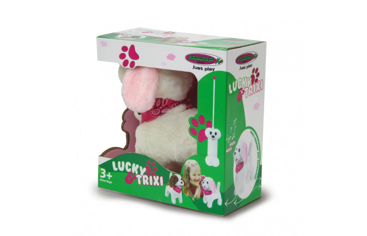 Jamara Plüschhund Trixi Rc Blanco Rosa 27mhz