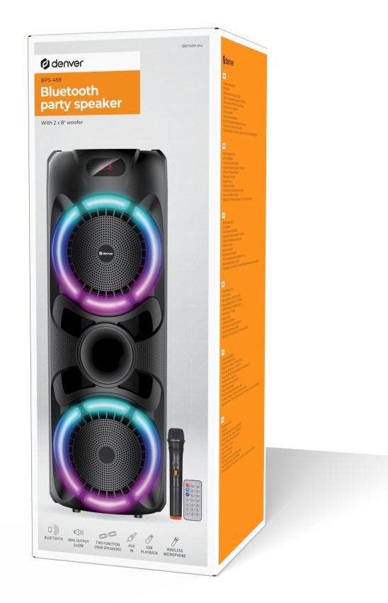 EAN 5706751080999 - Denver BPS-459 altavoz portátil o de fiesta Altavoz para fiestas Negro 20 W imagen 10