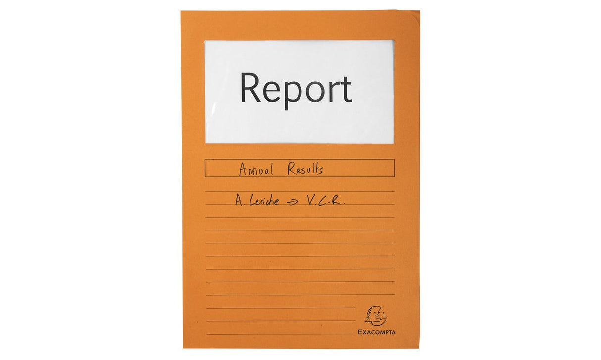 Exacompta Subcarpeta A4 Forever Con Ventana Naranja 120gr -100u-