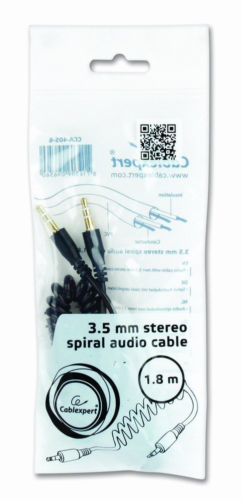 Gembird Cca-405-6 Cable De Audio En Espiral Estéreo Gembird Jack 3,5mm M / Jack 3,5mm M 1,8m