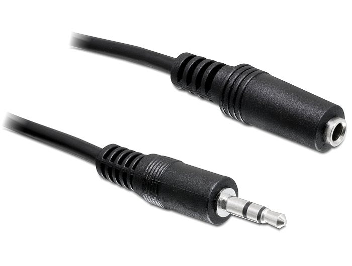 Delock Cable De Audio Jack 3,5 Mm Macho / Hembra 3 M Negro