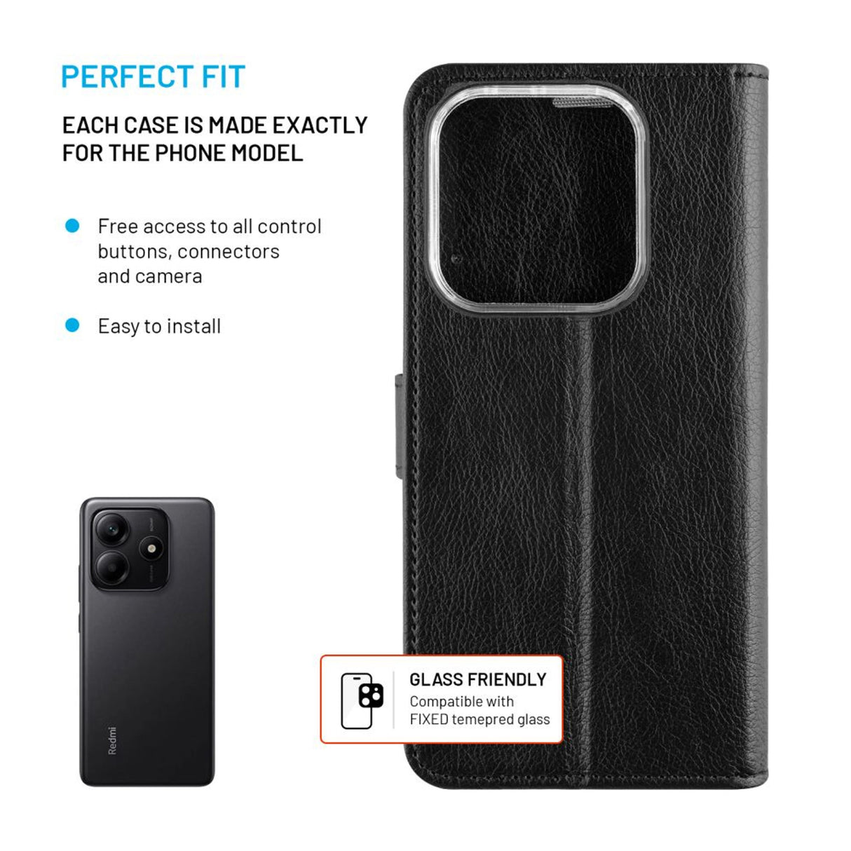EAN 8591680181223 - FIXED Opus funda para teléfono móvil 16,9 cm (6.67") Folio Negro imagen 3