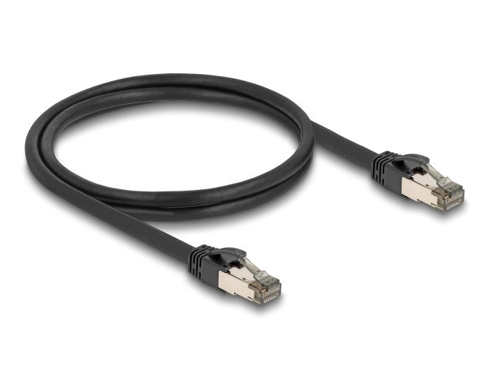 Delock 80240 Cable De Red Rj45 Cat.6a U/Ftp Ultraflexible Con Cubierta Metálica Interior, 1 M, Negro