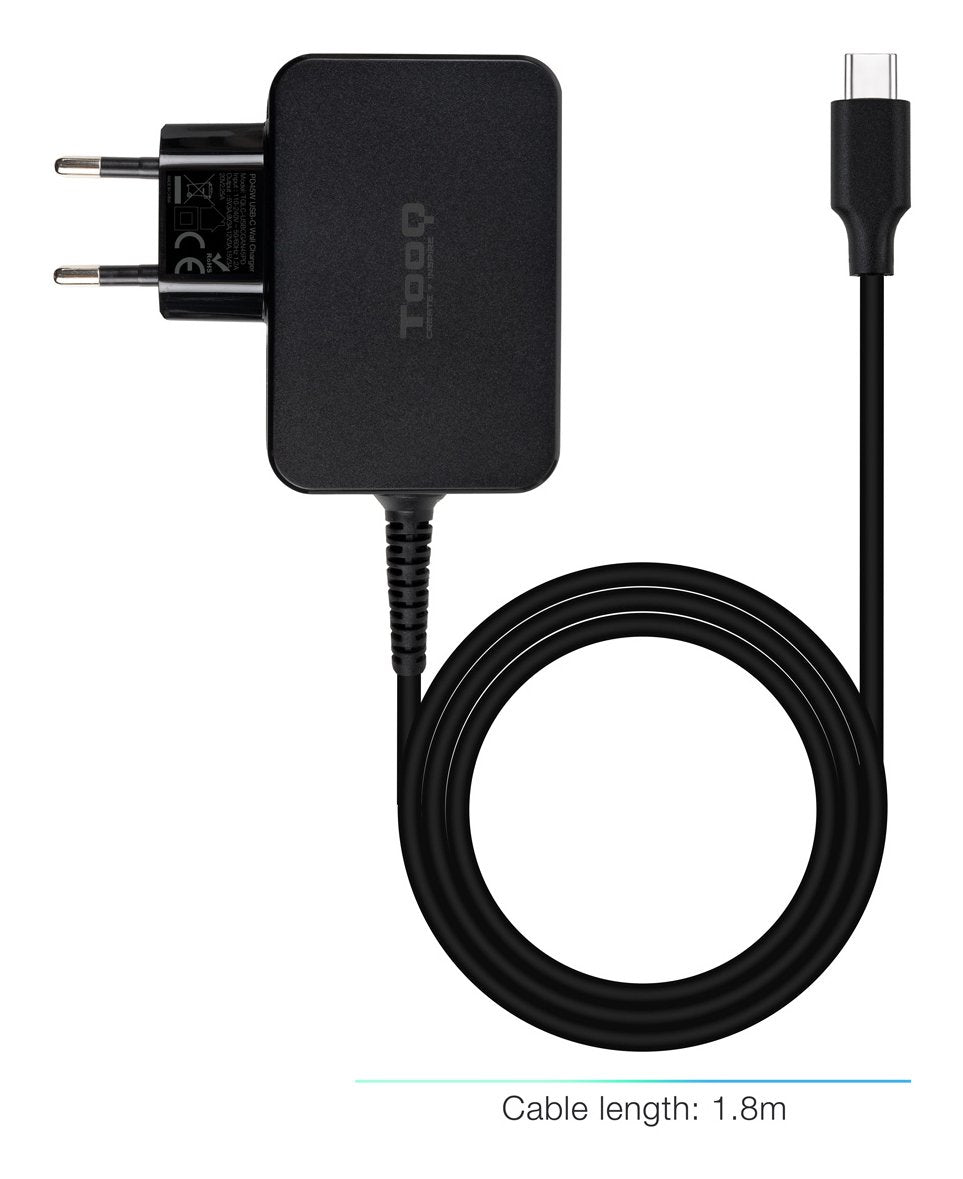 Cargador Portátil Gan Usb-C Pd 45w, Negro