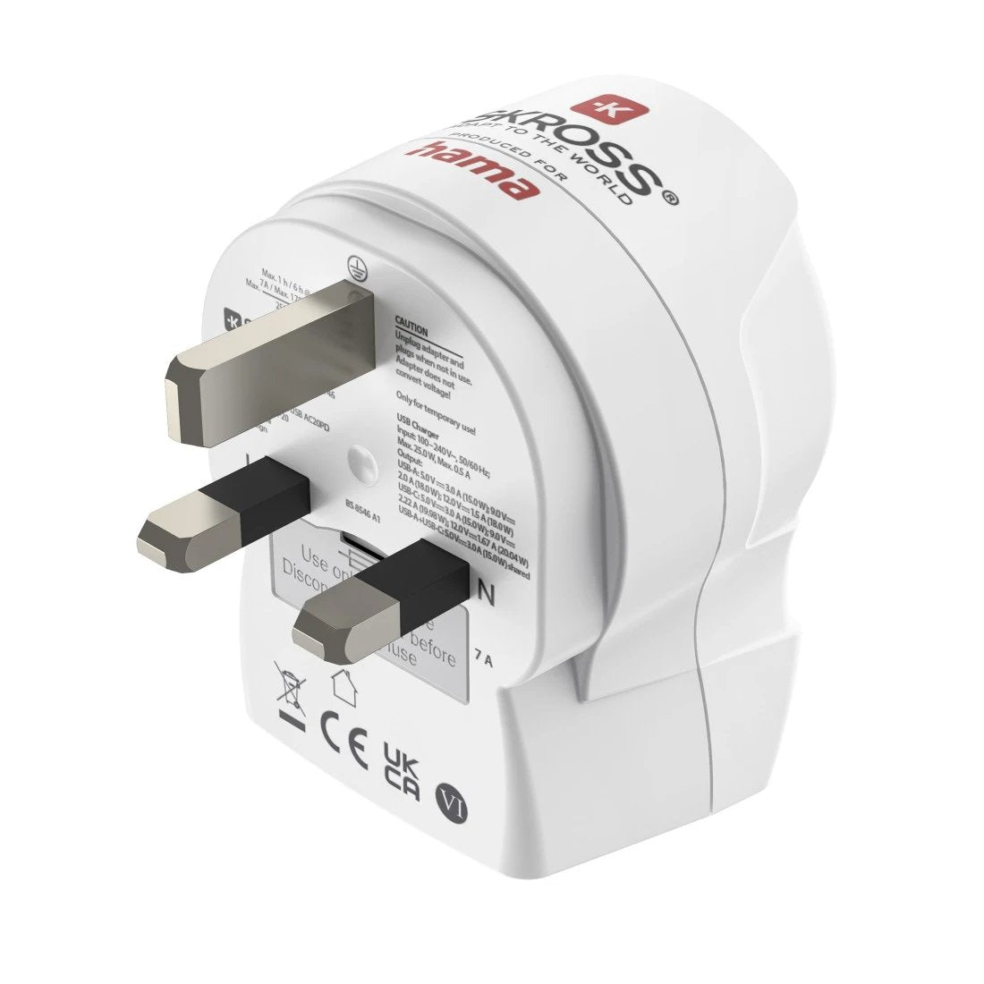 Hama Reiseadapter, Eu To Uk Usb-C (Pd), 20 W