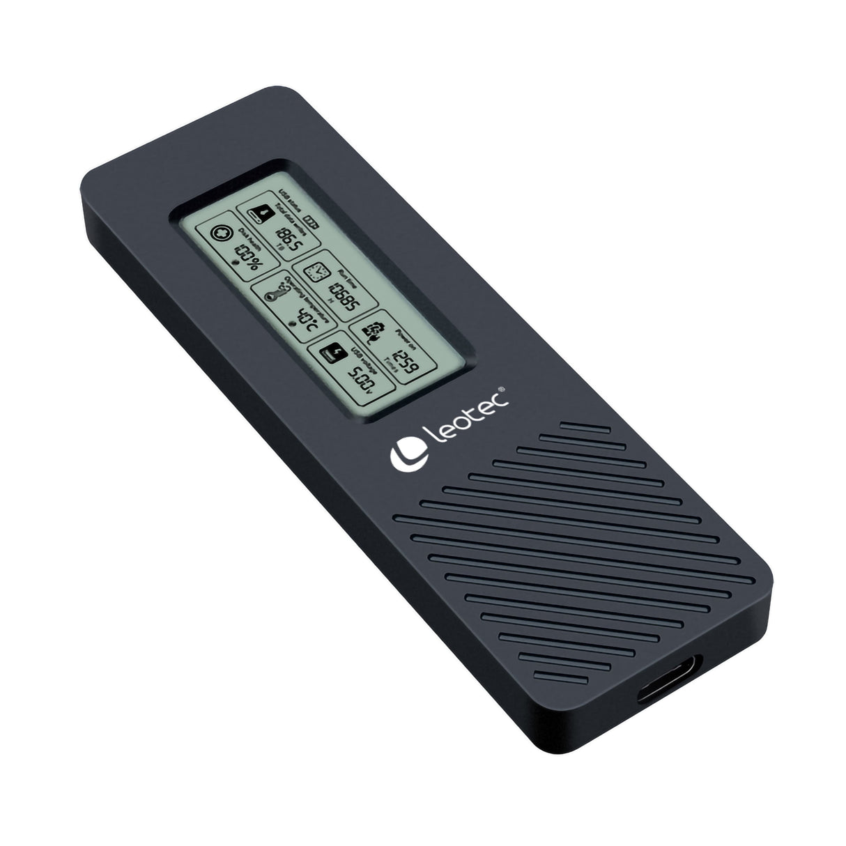 Leotec Caja Externa Para Discos M.2 Nvme Con Panel Lcd
