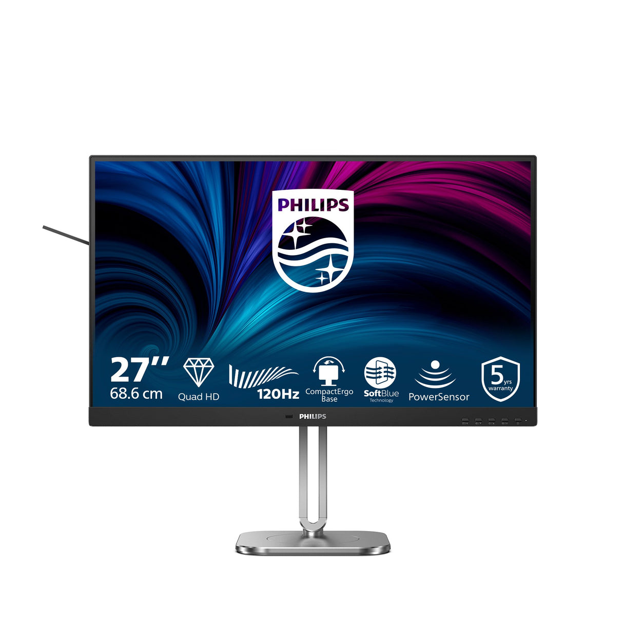 EAN 8721038003734 - Philips 4000 series 27B2N4500/00 pantalla para PC 68,6 cm (27") 2560 x 1440 Pixeles Quad HD LCD Gris imagen 2