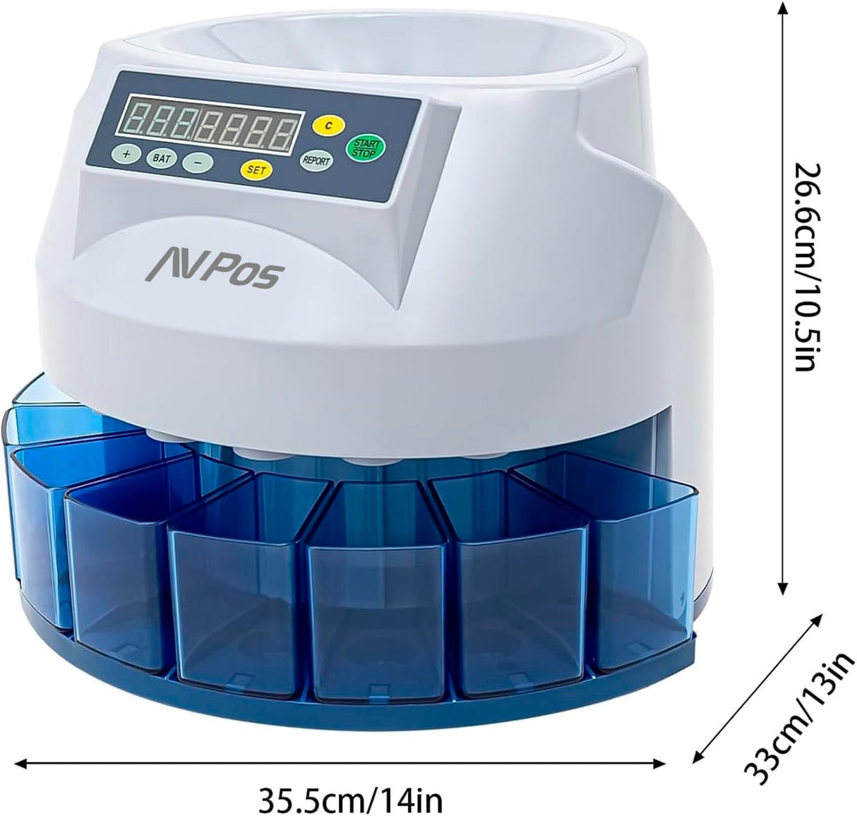 EAN 7427250946675 - AVPos AVP-CCM6 contador de dinero Contador de monedas Negro imagen 9