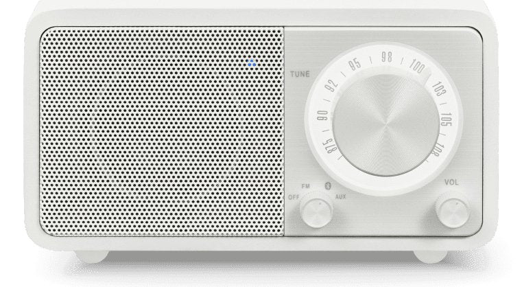 Sangean Wr-7 Blanco Mate Radio Analógica Sobremesa Fm Bluetooth Batería Li-Ion Recargable
