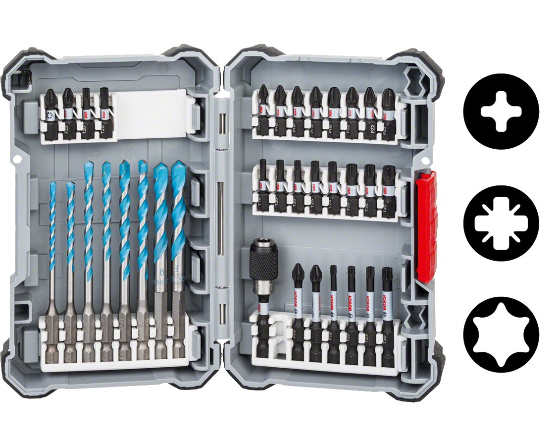 Bosch 2 608 577 147 Juego De Brocas Y Puntas 35 Piezas Impact Metal