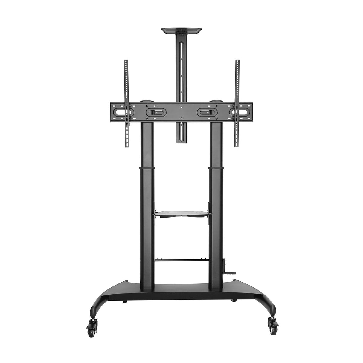 Aisens Soporte De Suelo Eco Con Ruedas Y Manivela - Bandeja Para Dvd Y Soporte De Camara Para Monitor/Tv - Hasta 100kg