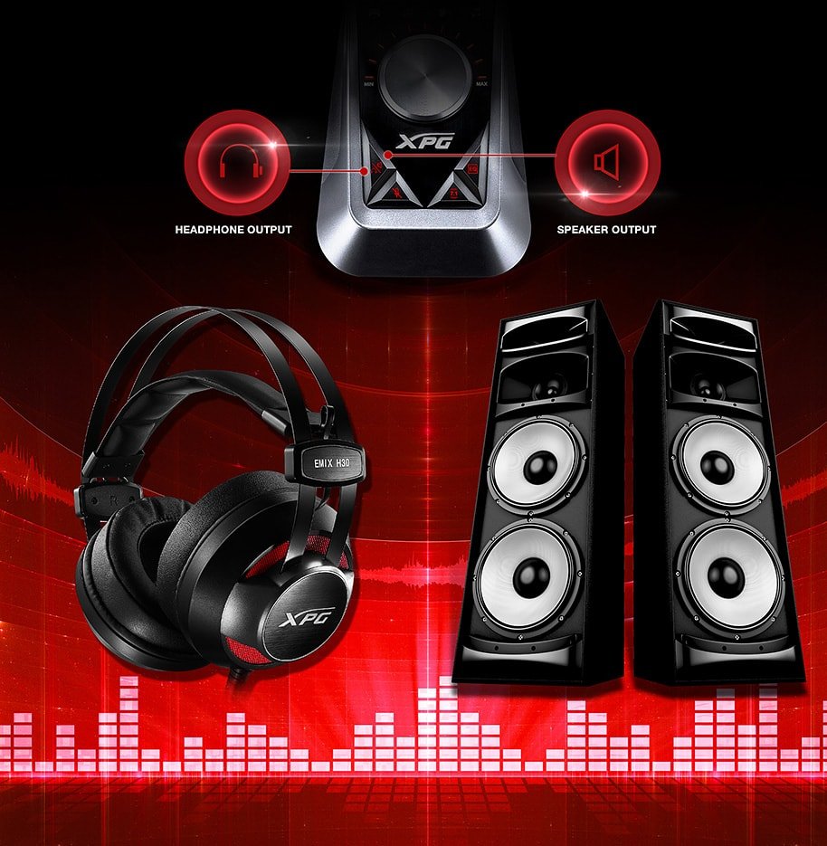 Auricular+Mic Xpg Gaming Emix H30 Se+Amplificador