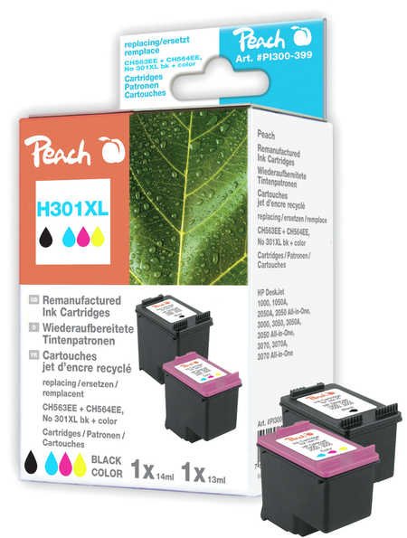 Peach 316258 Tinta Negro H301xl, Cian, Magenta, Amarillo 2 Pieza(S)