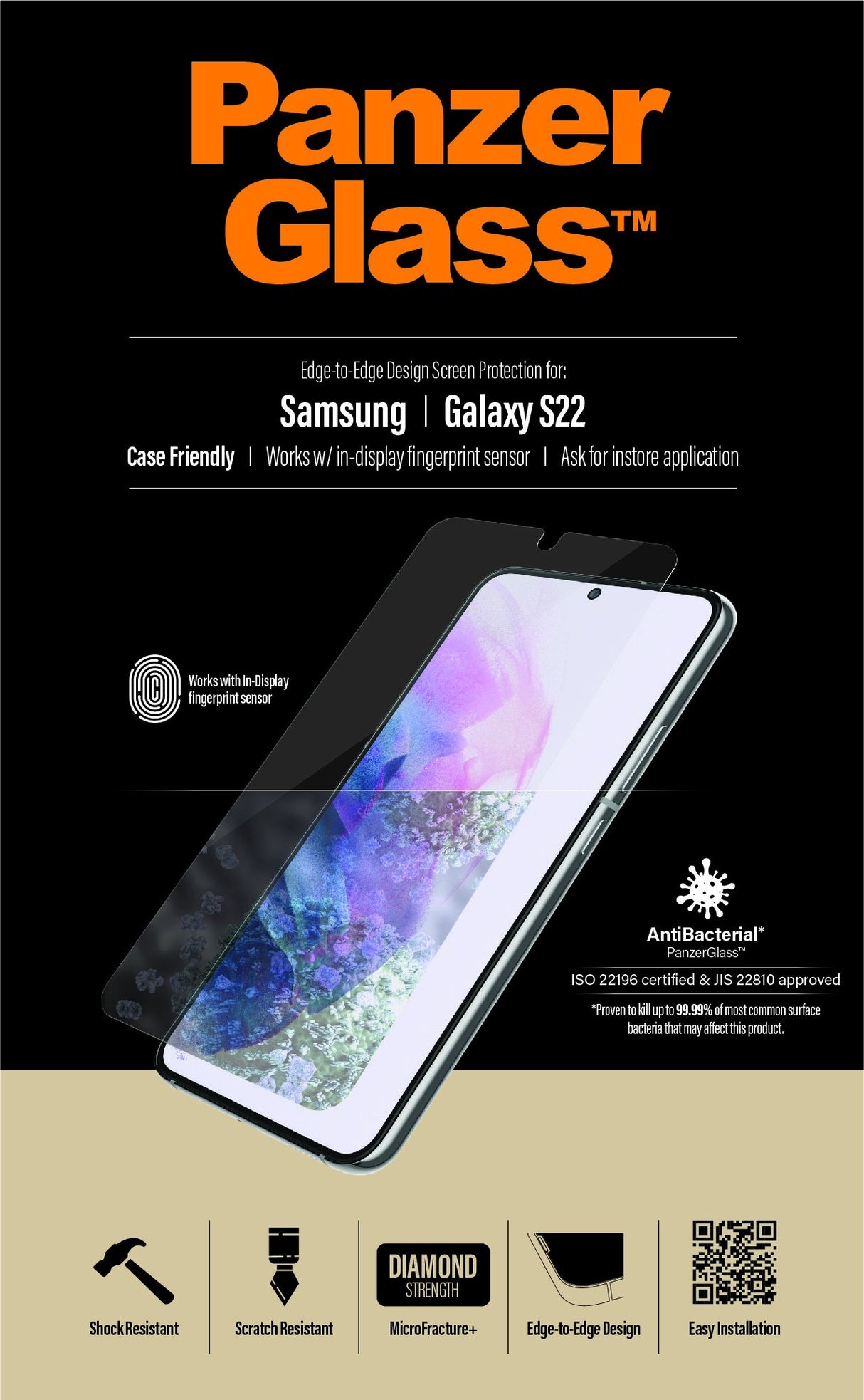 EAN 5711724072932 - PanzerGlass ® UltraForce1 Samsung Galaxy S22 5G | Screen Protector Protector de pantalla 1 pieza(s) imagen 9