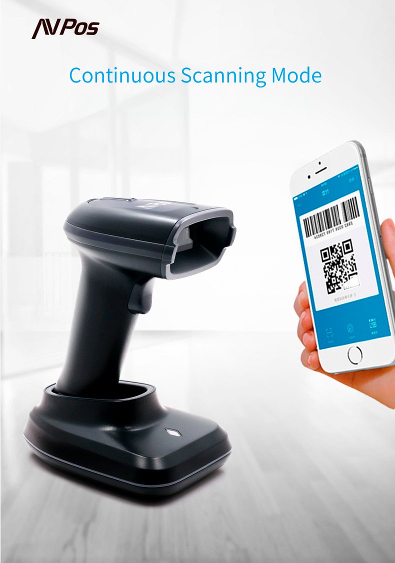 EAN 0741049304857 - AVPos AVP-BT230-2D lector de código de barras Lector de códigos de barras portátil 1D/2D CMOS Negro imagen 2