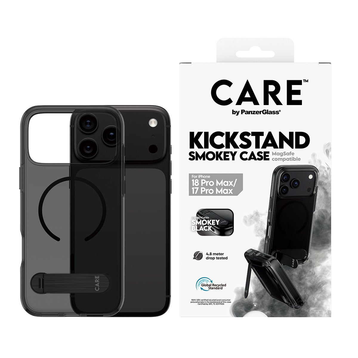 Care By Panzerglass Kickstand Case Smokey M. Negro Magsafe Iphone 17 Pro Max