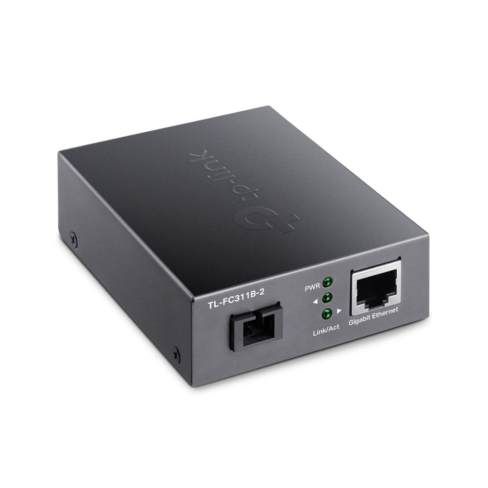 Convertidor De Medios Tp-Link Fc311b-2 Single-Mode Gigabit Bidireccional De 1p Rj45 10/100/1000 A 1p Sc Port Gigabit Cobertura 2km