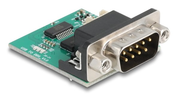 Delock 90781 Convertidor De Usb A Rs-232 Ftdi Ft231xs Usb 2.0 Con Conector De Pines Macho A D-Sub 9 Macho, Cable De 30 Cm