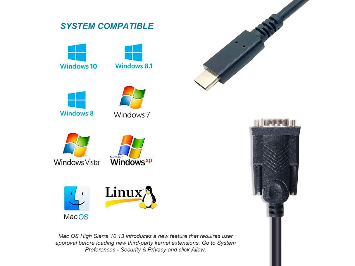 EAN 4015867229477 - Equip 133392 cable de serie Negro USB Tipo C DB-9 imagen 6
