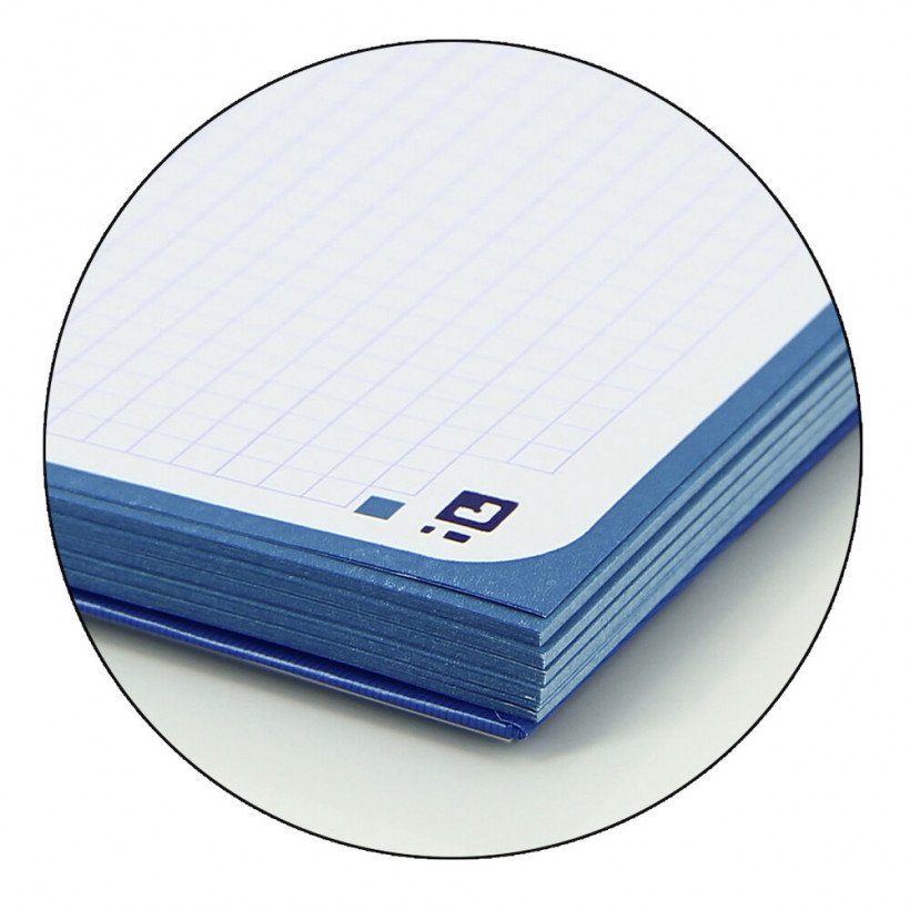 Libreta Oxford Espiral A4+ Azul Tapa Extradura 80 Hojas 4 Taladros Cuadricula 5x5 90gr