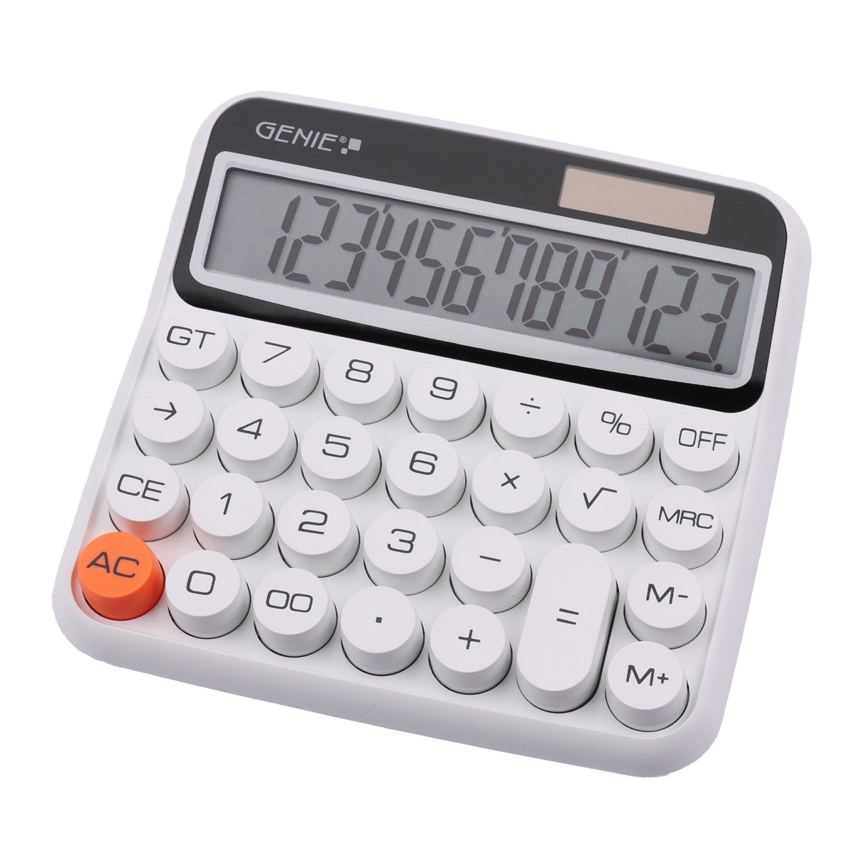 Calculadora Genie 612 W Escritorio Básica Blanco