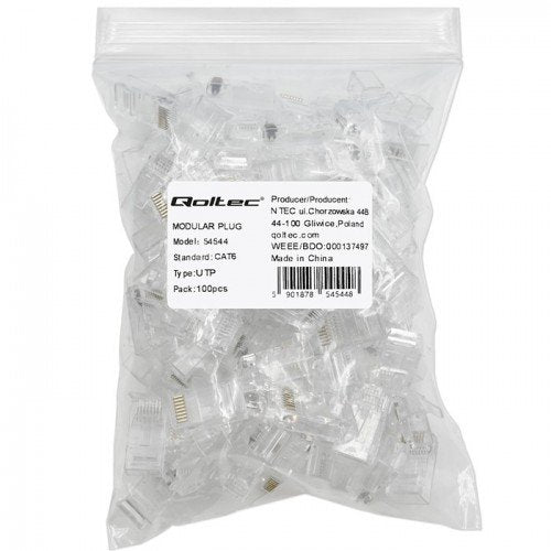 EAN 5901878545448 - Qoltec 54544 conector RJ45 Transparente imagen 2